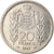 Moneta, Monaco, Louis II, 20 Francs, Vingt, 1947, BB+, Rame-nichel, KM:124