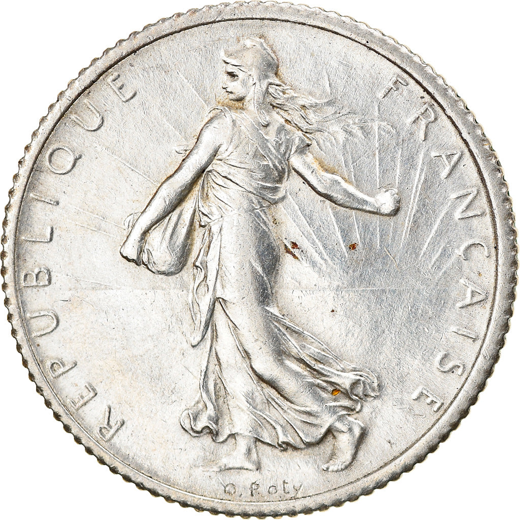 Coin, France, Semeuse, Franc, 1916, Paris, EF(40-45), Silver, KM:844.1