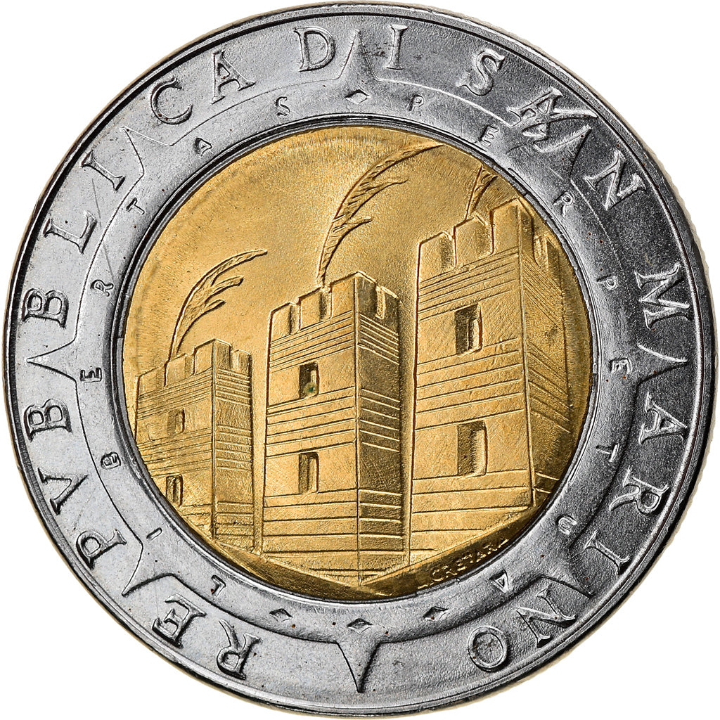 Coin, San Marino, 500 Lire, 1992, Rome, MS(63), Bi-Metallic, KM:286