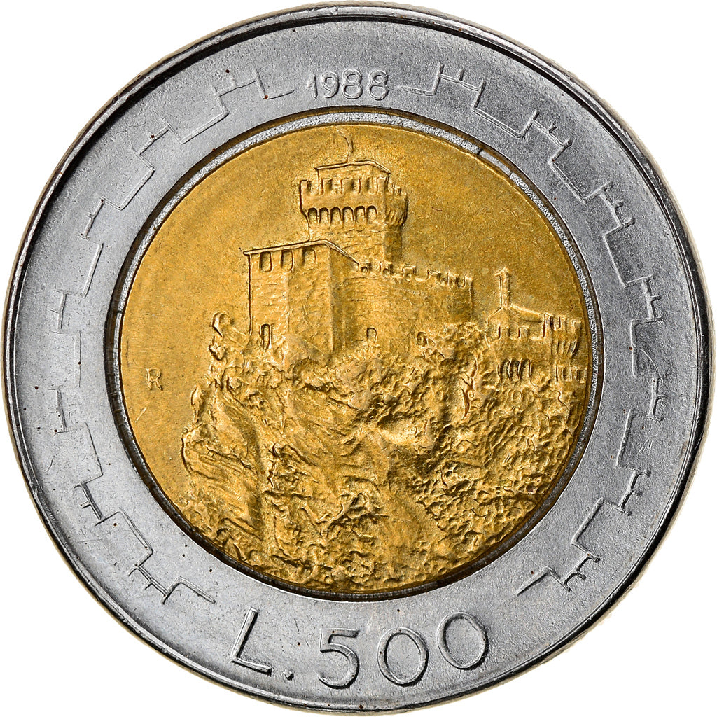 Moneta, San Marino, 500 Lire, 1988, Rome, SPL, Bi-metallico, KM:226