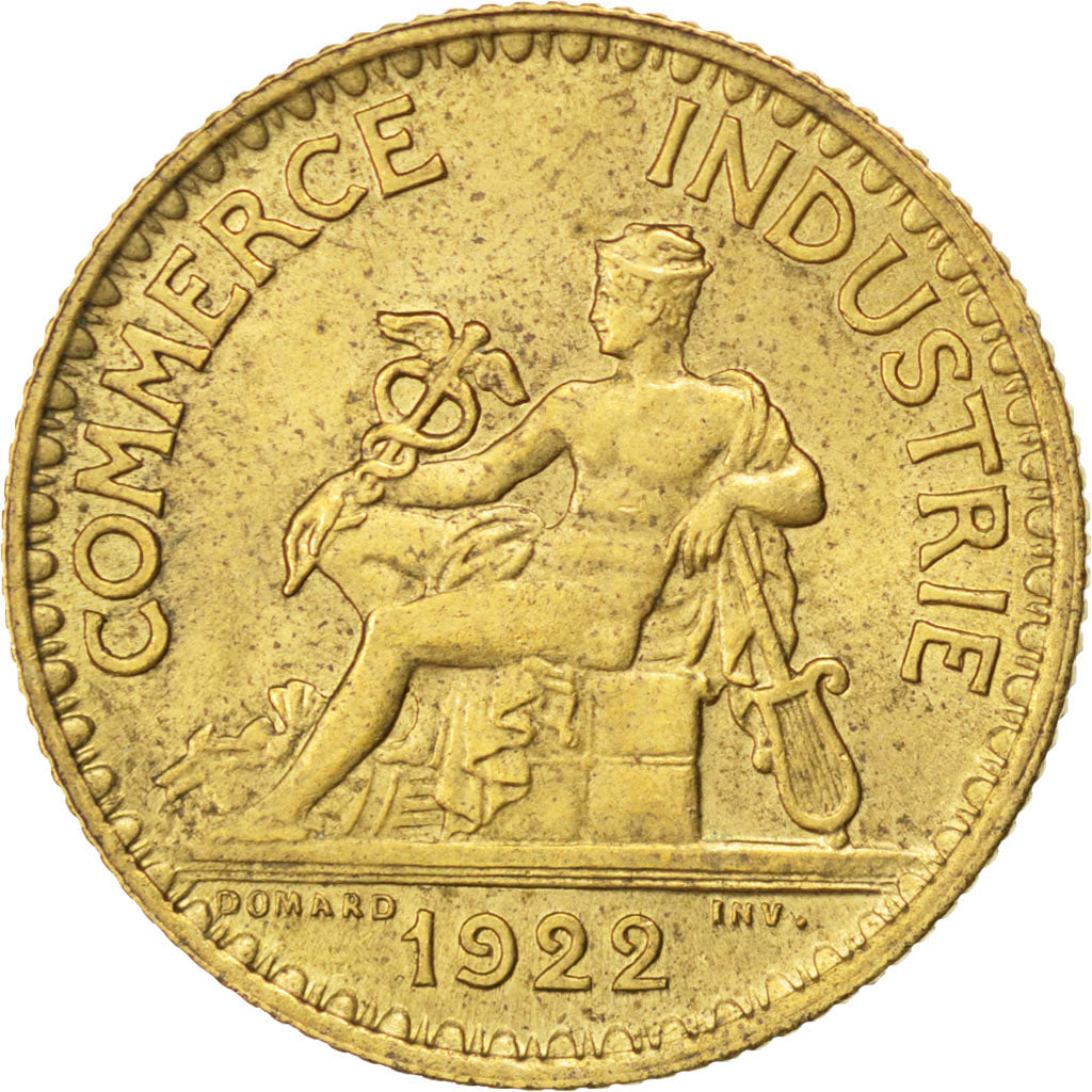 Coin, France, Chambre de commerce, Franc, 1922, AU(55-58), Aluminum-Bronze