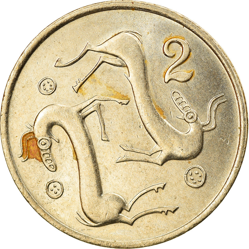Coin, Cyprus, 2 Cents, 1983, VF(30-35), Nickel-brass, KM:54.1