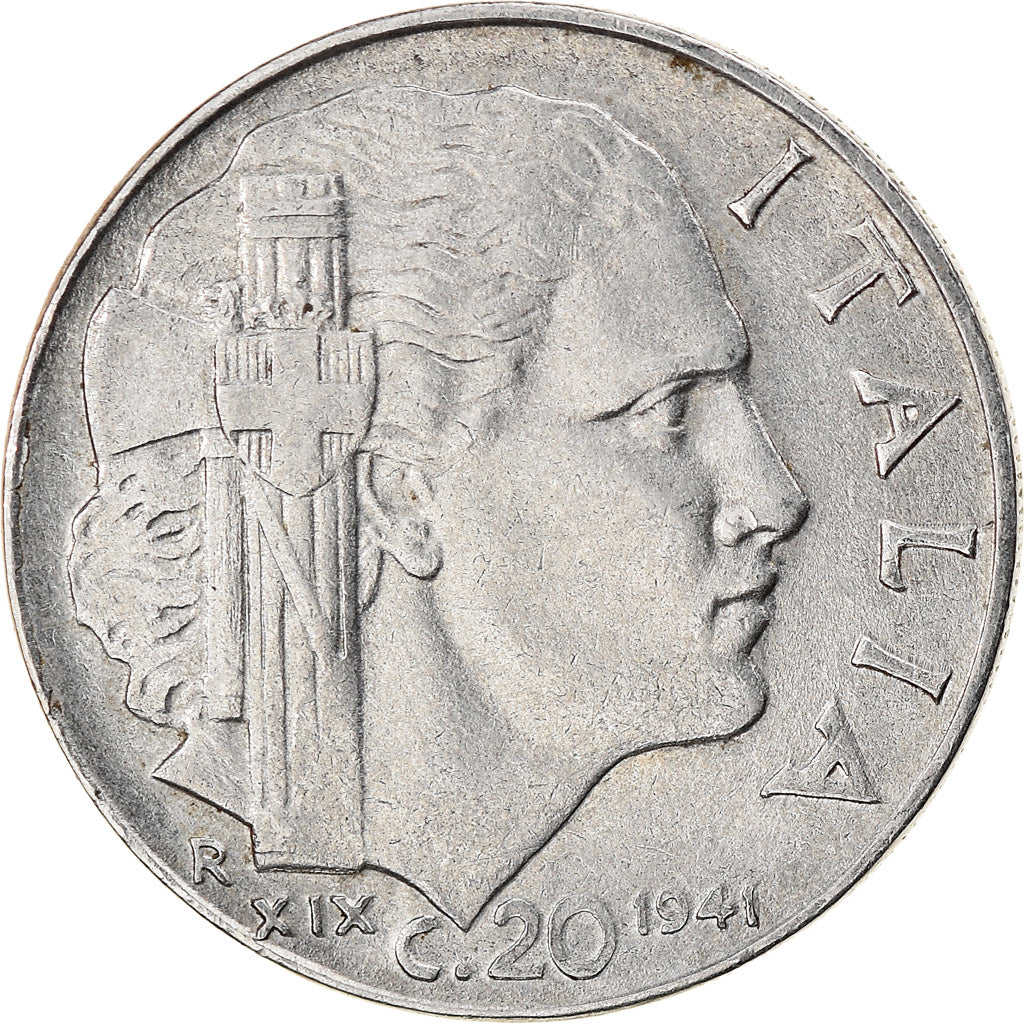 Münze, Italien, Vittorio Emanuele III, 20 Centesimi, 1941, Rome, SS+, Stainless