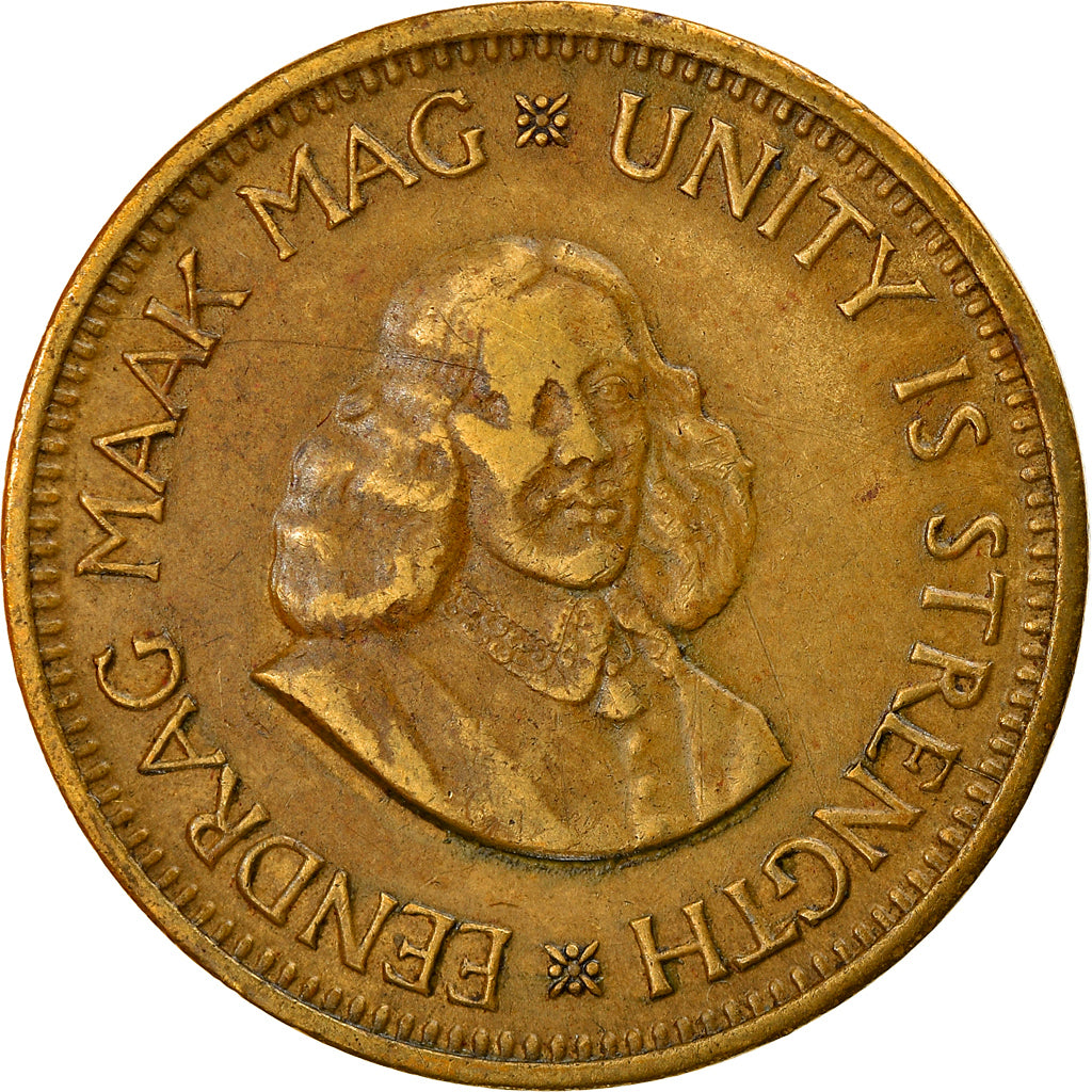 Moneta, Sudafrica, 1/2 Cent, 1963, MB+, Ottone, KM:56