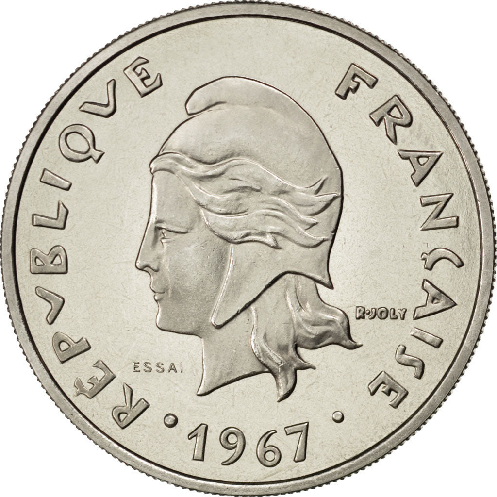 Moneta, Nuove Ebridi, 20 Francs, 1967, Paris, SPL, Nichel, KM:E3, Lecompte:41
