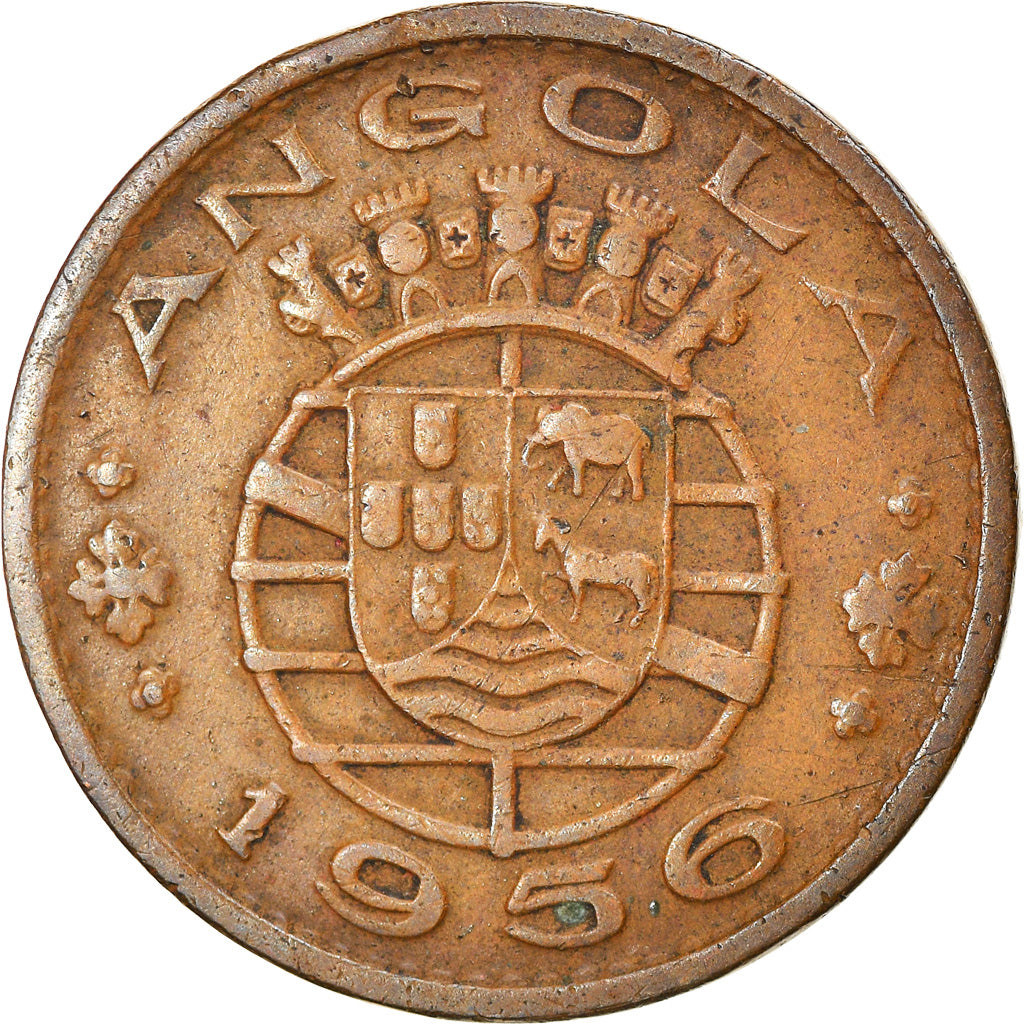 Coin, Angola, Escudo, 1956, EF(40-45), Bronze, KM:76
