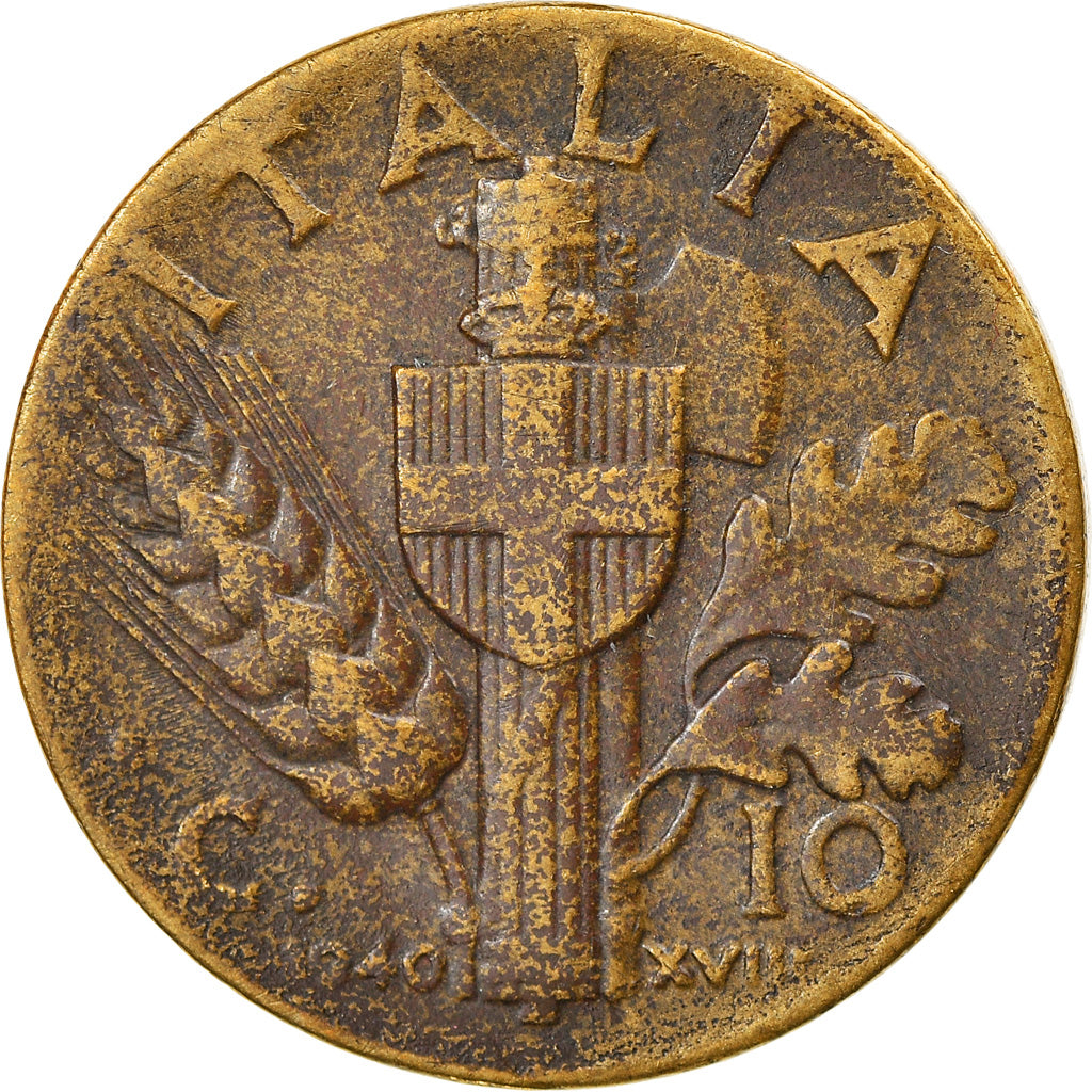 Coin, Italy, Vittorio Emanuele III, 10 Centesimi, 1940, Rome, EF(40-45)