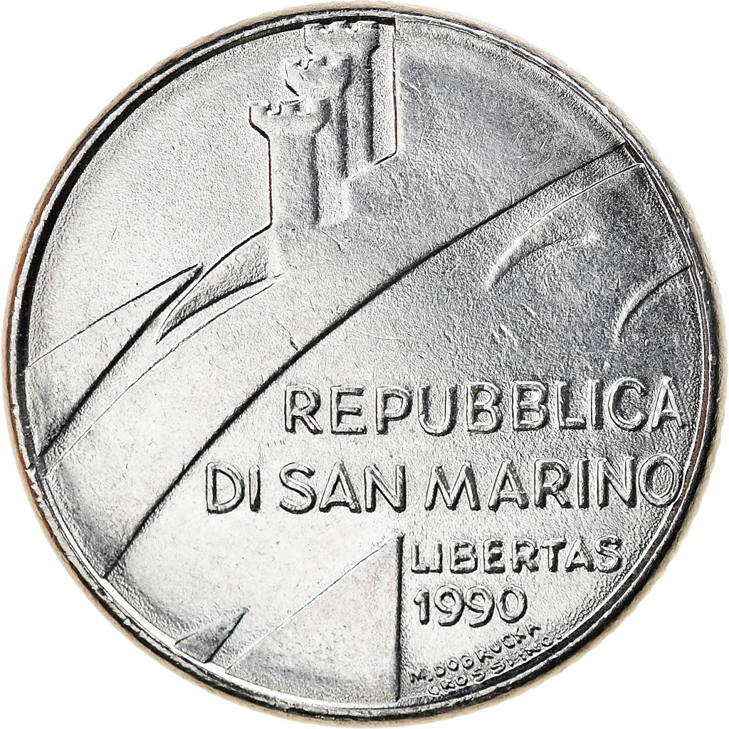 Münze, San Marino, 100 Lire, 1990, Rome, STGL, Steel, KM:254