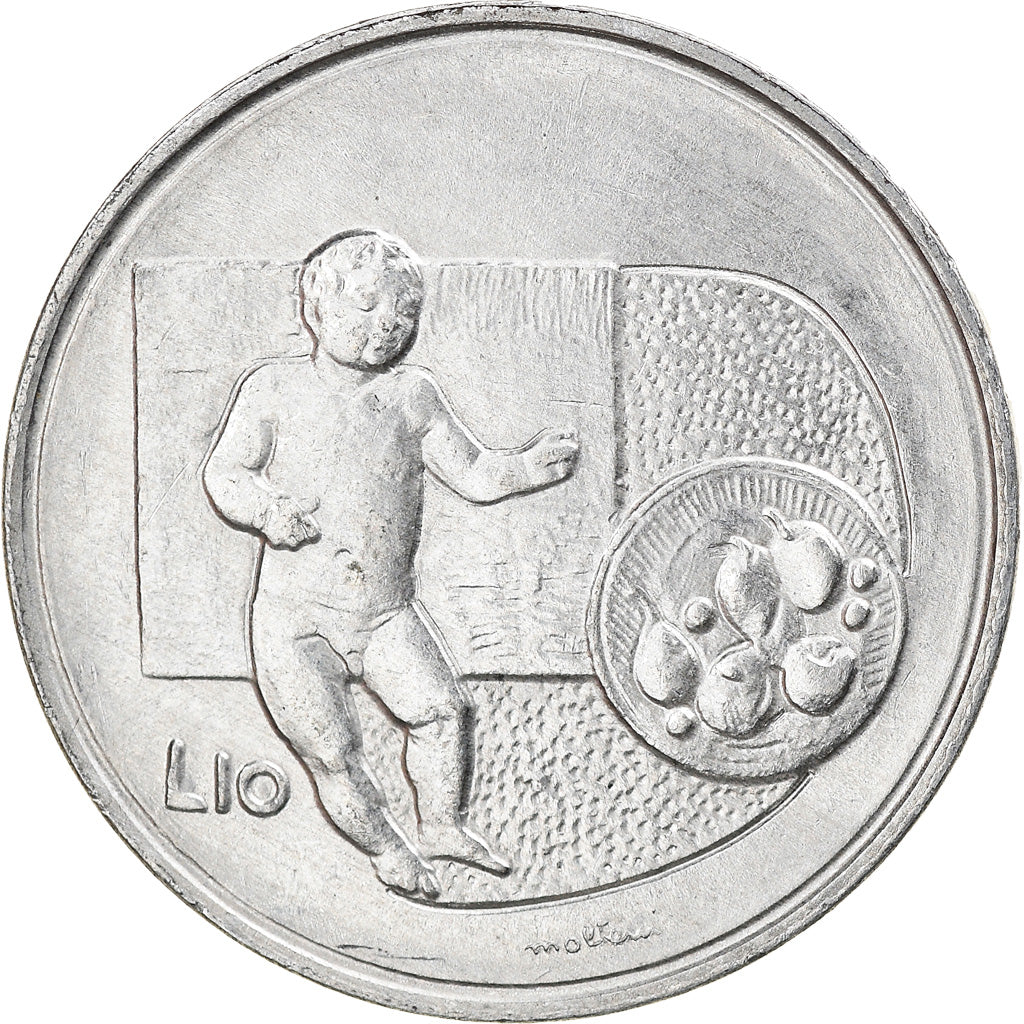 Coin, San Marino, 10 Lire, 1976, Rome, MS(60-62), Aluminum, KM:54
