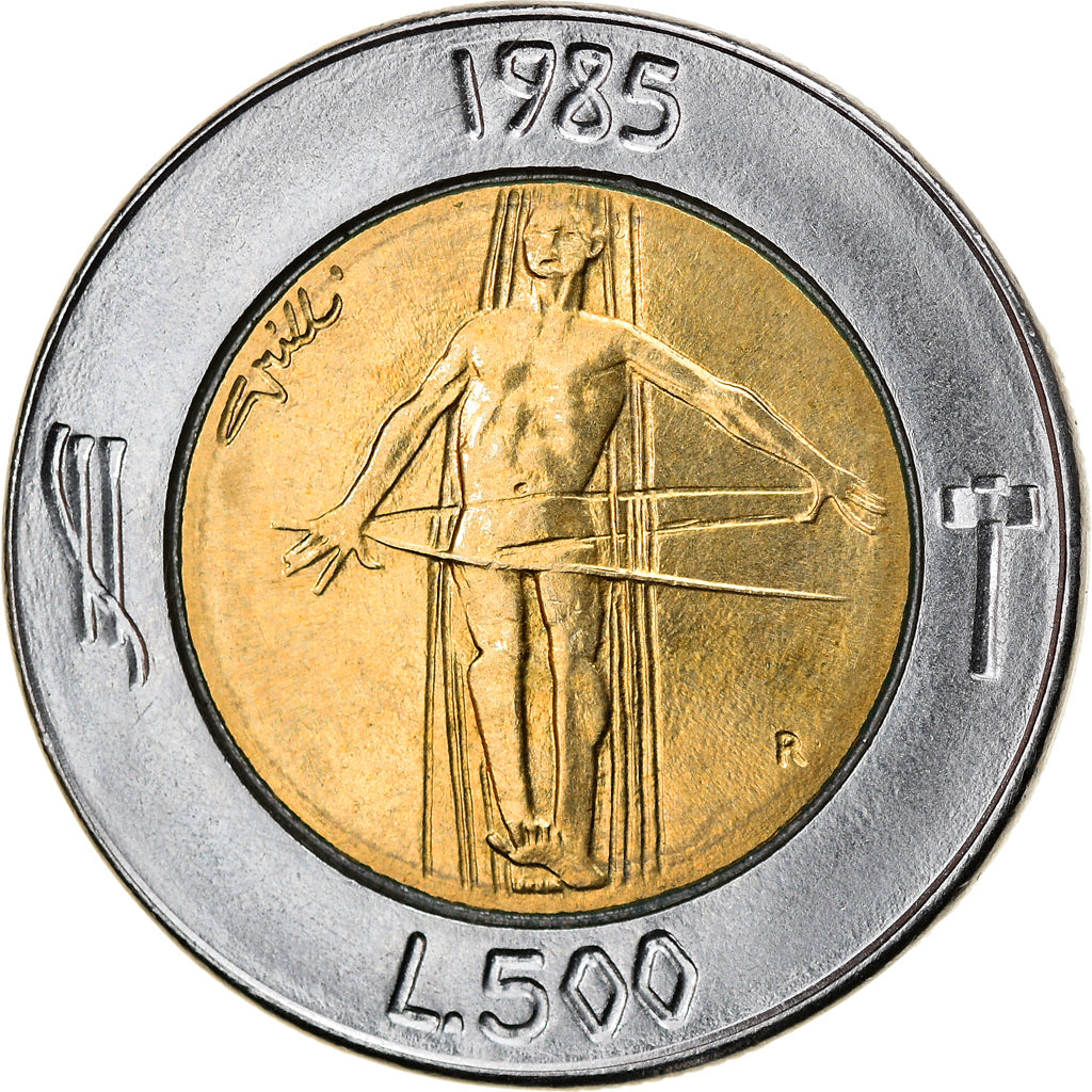 Moneta, San Marino, 500 Lire, 1985, SPL-, Bi-metallico, KM:181