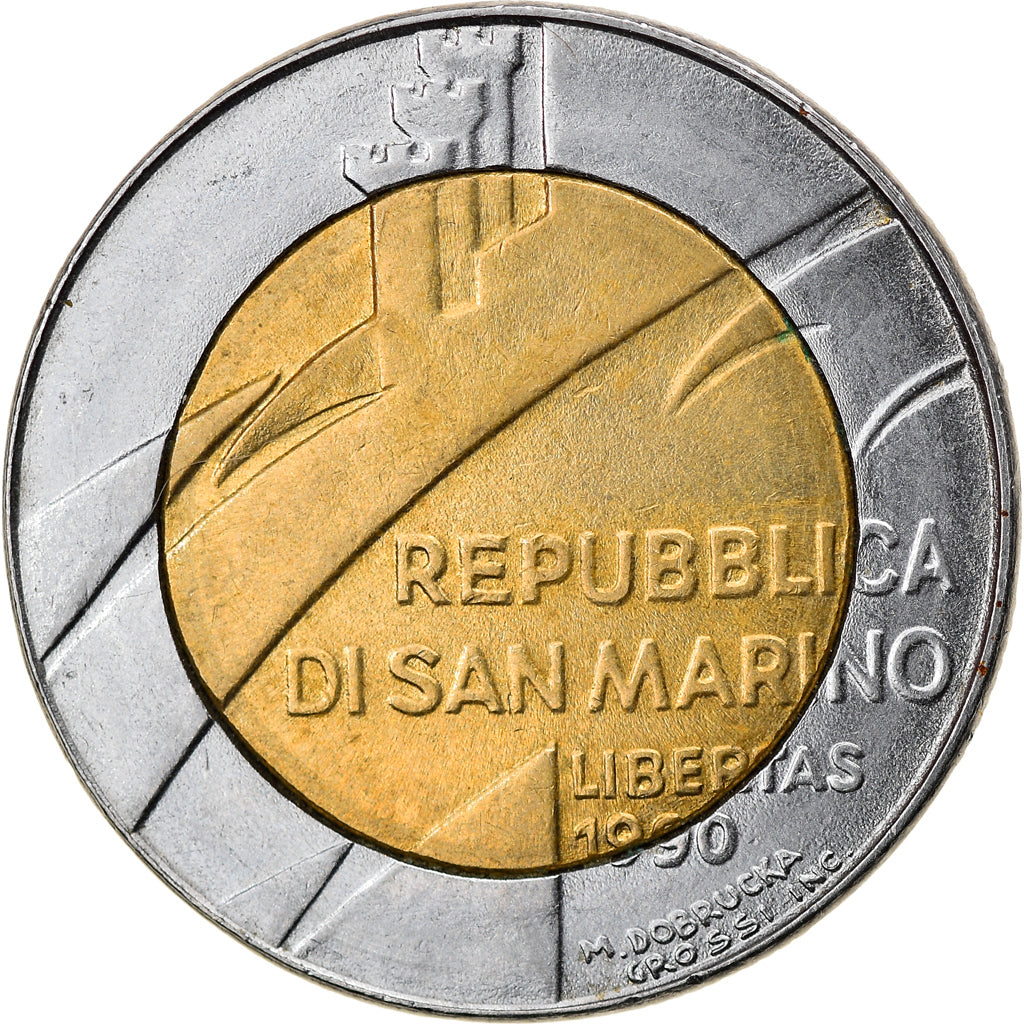 Moneta, San Marino, 500 Lire, 1990, Rome, MB+, Bi-metallico, KM:256
