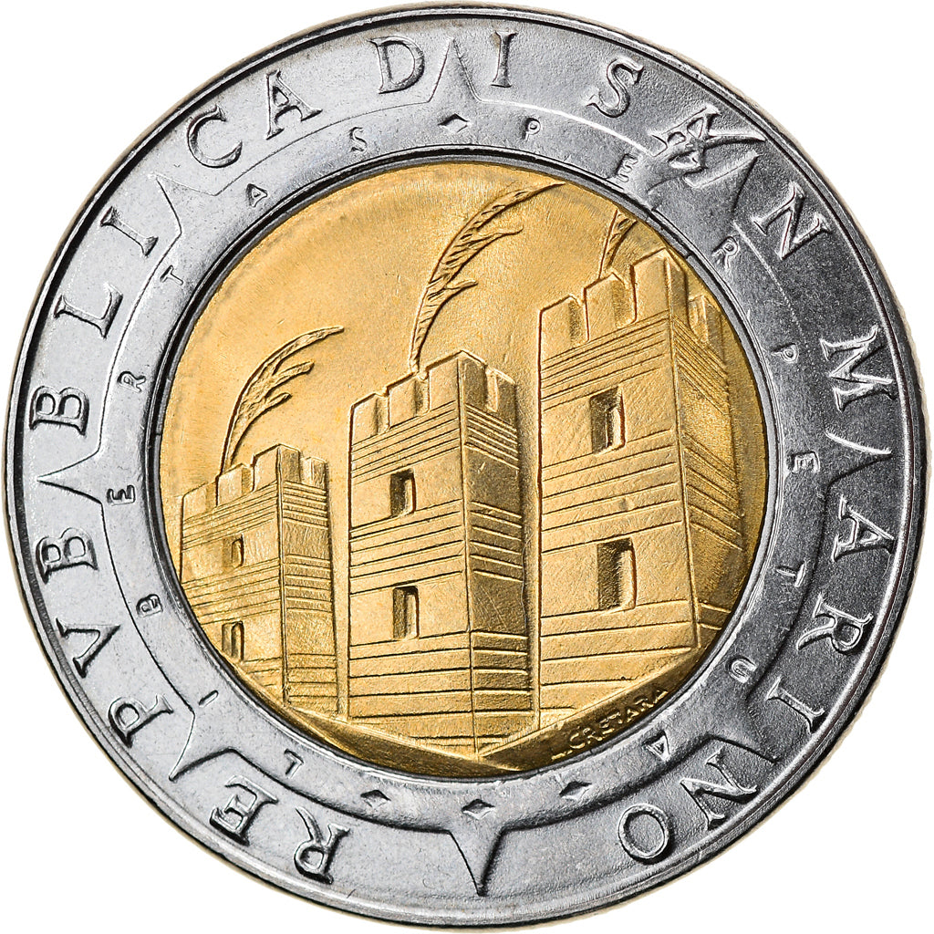 Münze, San Marino, 500 Lire, 1992, Rome, UNZ, Bi-Metallic, KM:286