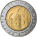 Coin, San Marino, 500 Lire, 1992, Rome, AU(55-58), Bi-Metallic, KM:286