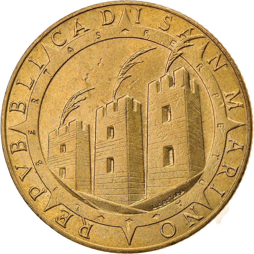 Münze, San Marino, 200 Lire, 1992, Rome, SS, Aluminum-Bronze, KM:285