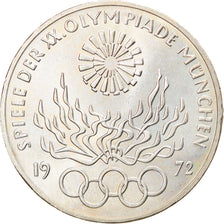 Munten, Federale Duitse Republiek, 10 Mark, 1972, Hambourg, ZF, Zilver, KM:135