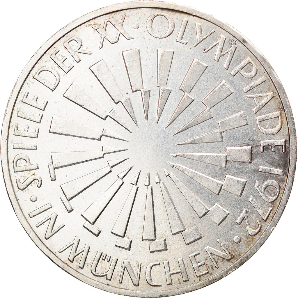 Monnaie, République fédérale allemande, 10 Mark, 1972, Hamburg, SPL, Argent