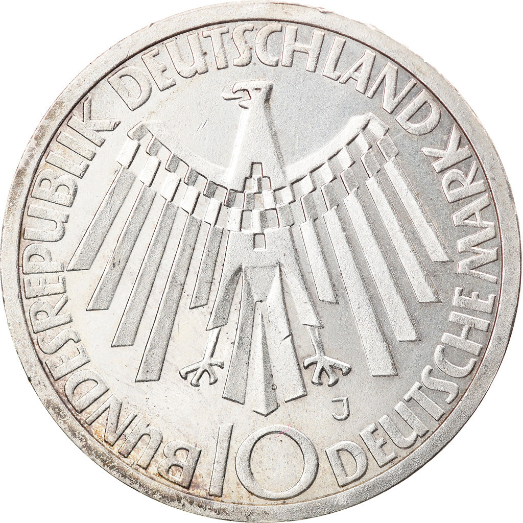 Monnaie, République fédérale allemande, 10 Mark, 1972, Hamburg, SPL, Argent
