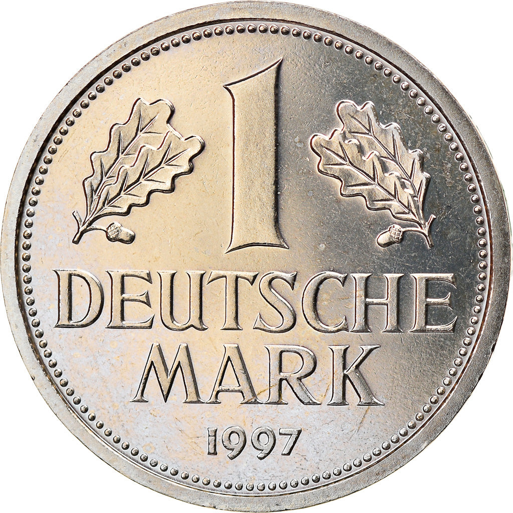 Coin, GERMANY - FEDERAL REPUBLIC, Mark, 1997, Munich, BE, MS(63), Copper-nickel