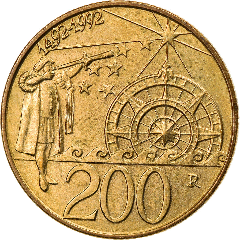 Munten, San Marino, 200 Lire, 1992, PR, Aluminum-Bronze, KM:285