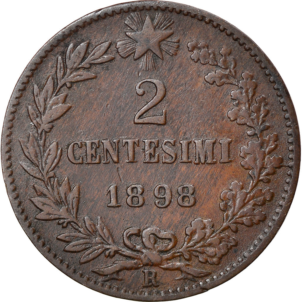 Moeda, Itália, Umberto I, 2 Centesimi, 1898, Rome, VF(30-35), Cobre, KM:30