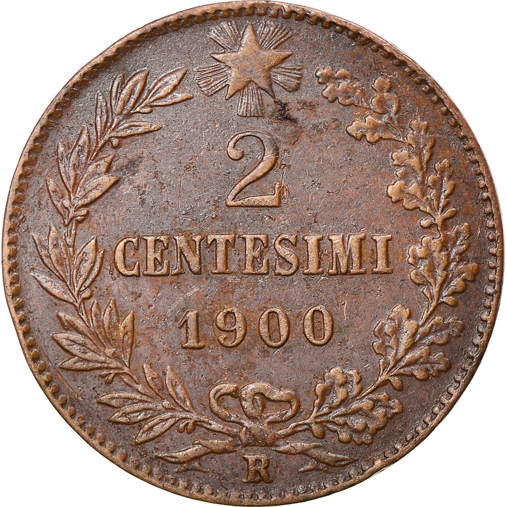 Moneda, Italia, Umberto I, 2 Centesimi, 1900, Rome, BC+, Cobre, KM:30