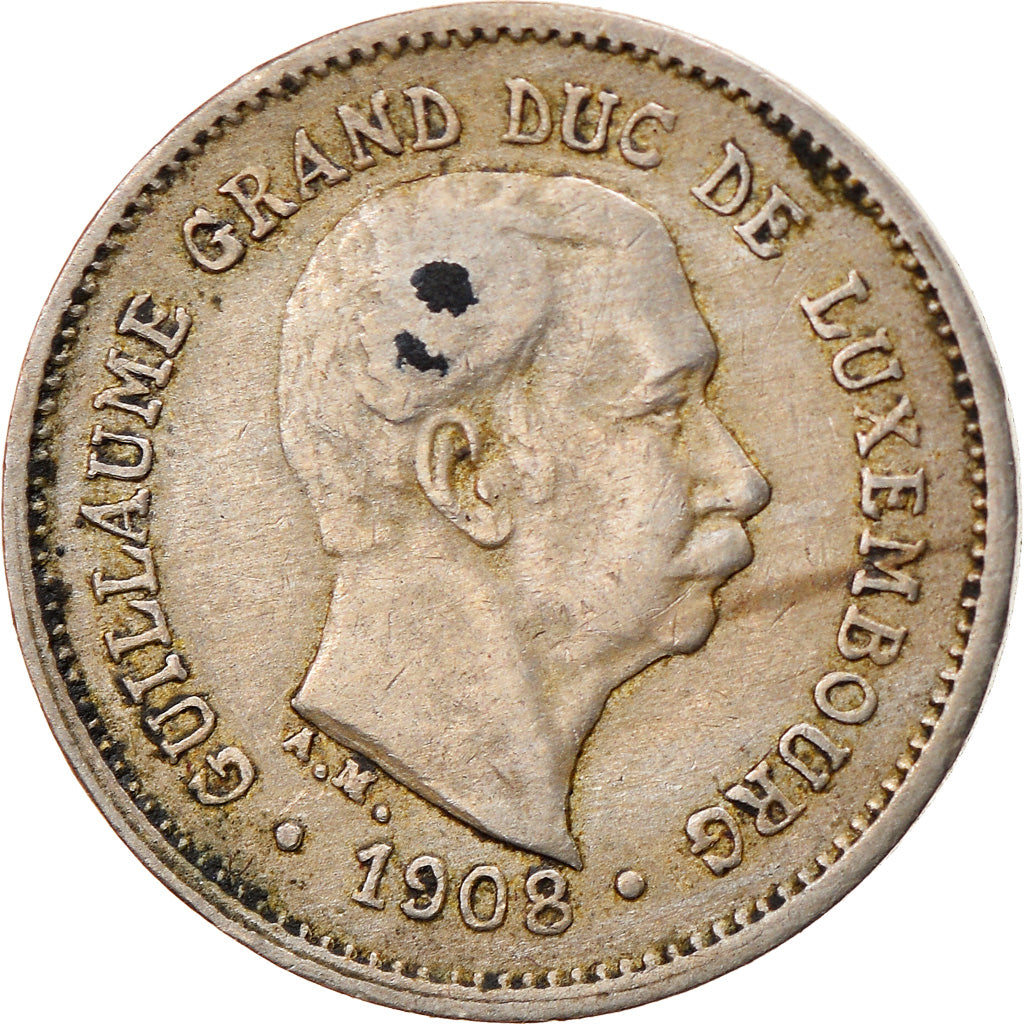 Münze, Luxemburg, William IV, 5 Centimes, 1908, SS, Copper-nickel, KM:26