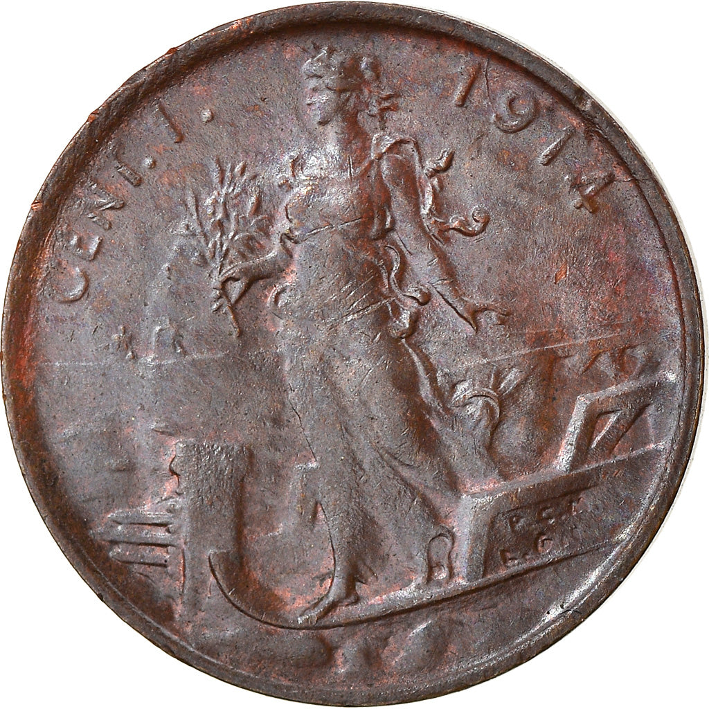 Monnaie, Italie, Centesimo, 1914, SPL, Cuivre, KM:40