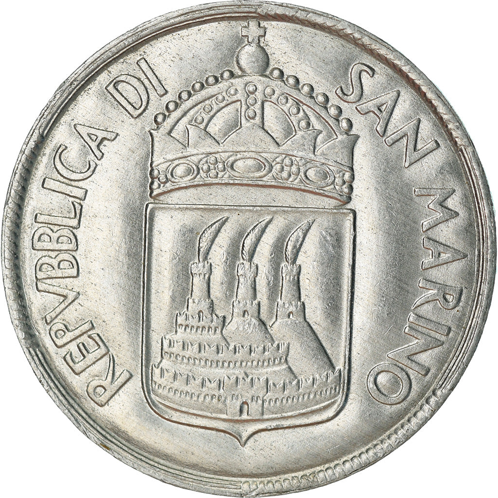 Münze, San Marino, 10 Lire, 1973, Rome, VZ, Aluminium, KM:25