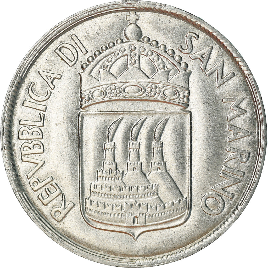 Münze, San Marino, 10 Lire, 1973, Rome, VZ+, Aluminium, KM:25