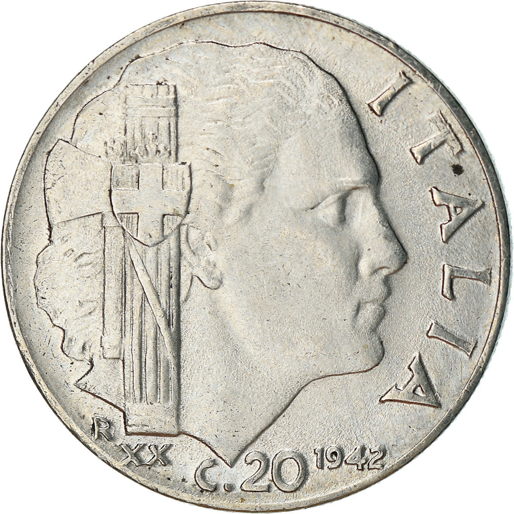 Moneta, Włochy, Vittorio Emanuele III, 20 Centesimi, 1942, Rome, AU(50-53)