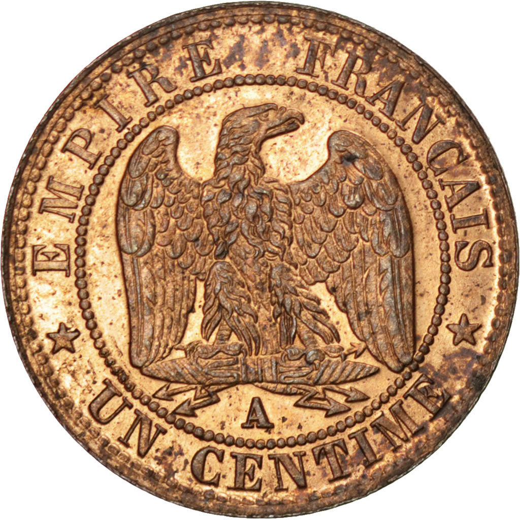 Coin, France, Napoleon III, Napoléon III, Centime, 1857, Paris, MS(60-62)