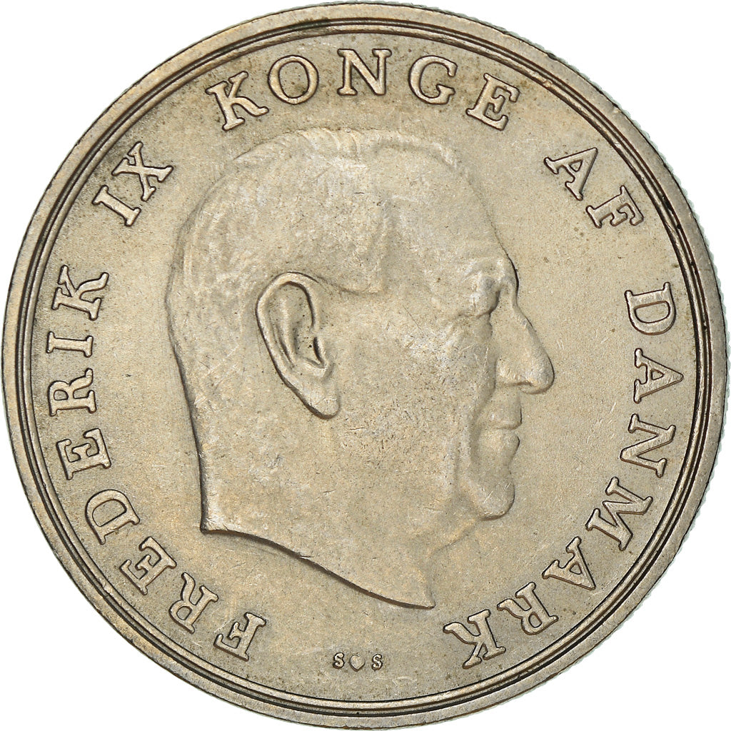 Coin, Denmark, Frederik IX, 5 Kroner, 1972, Copenhagen, AU(50-53)