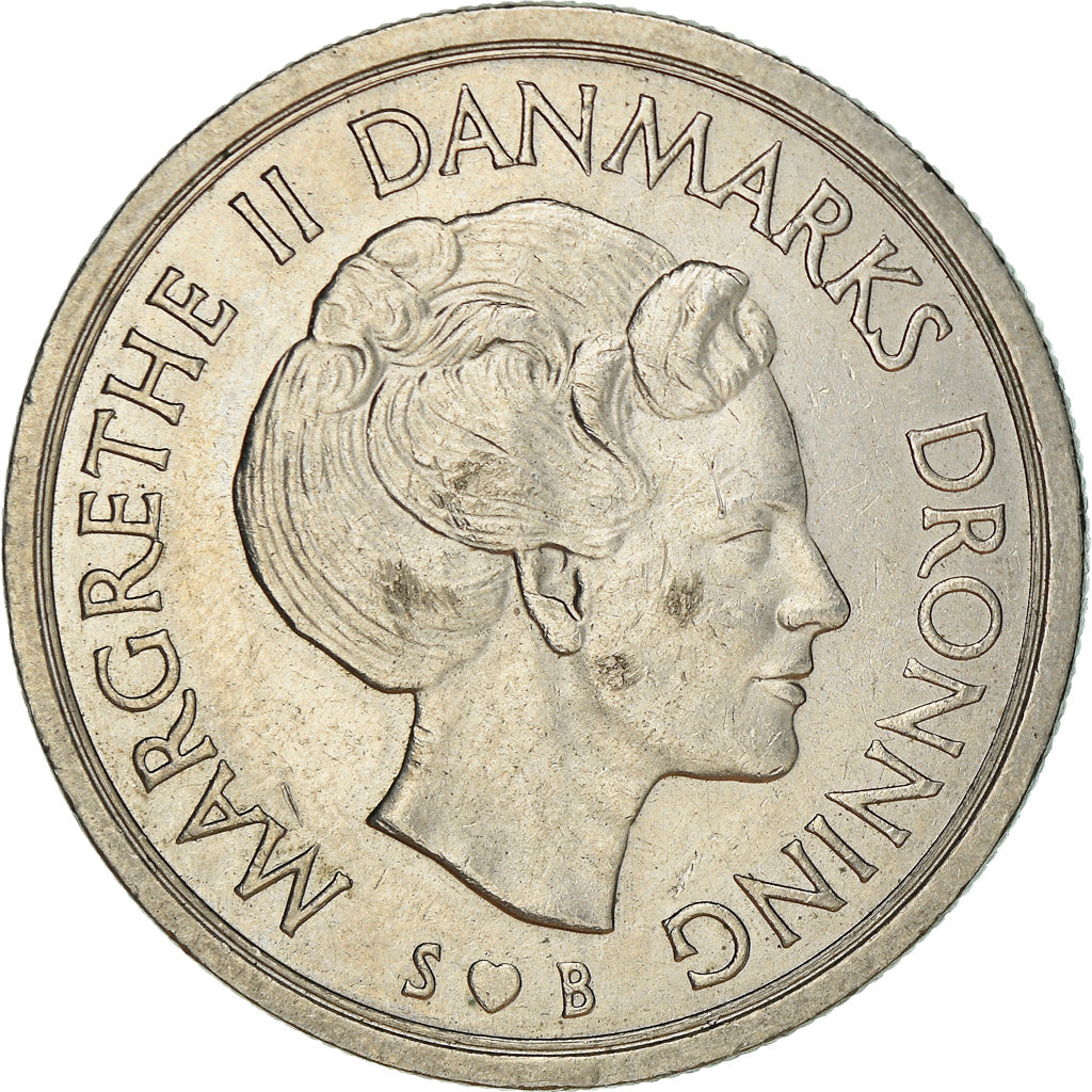 Moneta, Dania, Margrethe II, 5 Kroner, 1977, Copenhagen, EF(40-45)