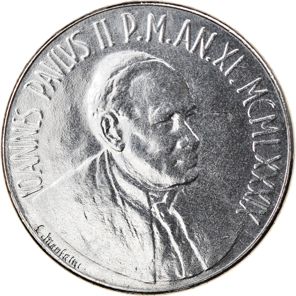 Monnaie, Cité du Vatican, John Paul II, 100 Lire, 1989, SPL, Stainless Steel