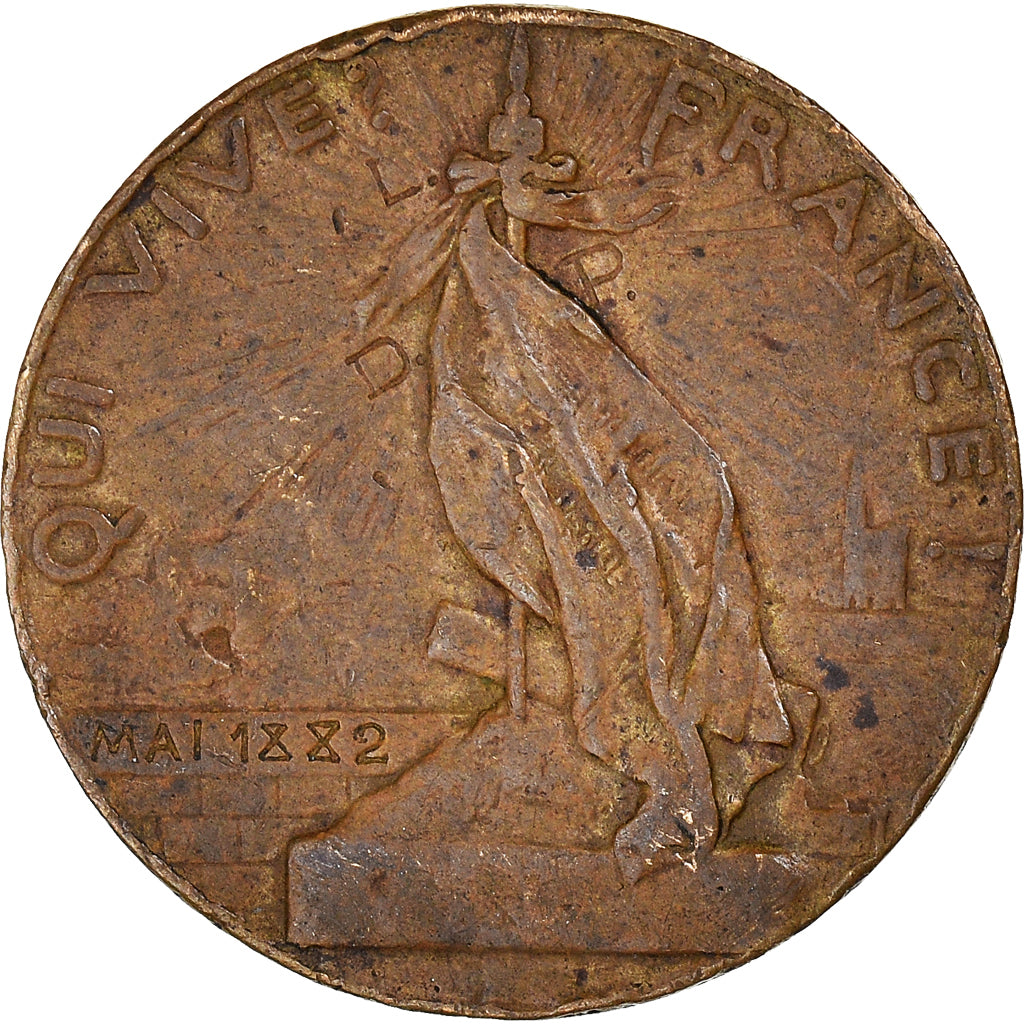 France, Token, Ligue des Patriotes, History, 1882, Mercié, EF(40-45), Bronze