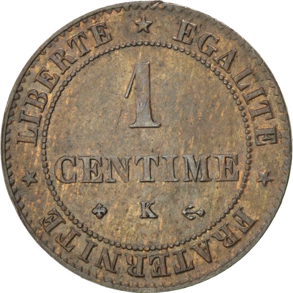 Coin, France, Cérès, Centime, 1878, Bordeaux, AU(50-53), Bronze, KM:826.2