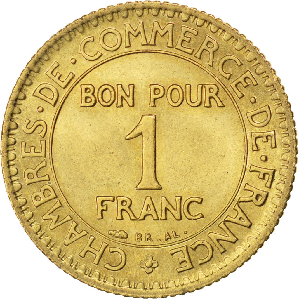 Coin, France, Chambre de commerce, Franc, 1922, MS(60-62), Aluminum-Bronze
