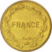 Moneta, Francja, France Libre, 2 Francs, 1944, AU(55-58), Mosiądz, KM:905