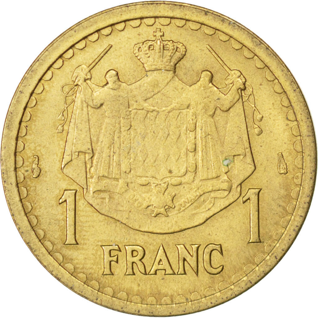 Munten, Monaco, Louis II, Franc, 1945, PR+, Aluminum-Bronze, KM:120A