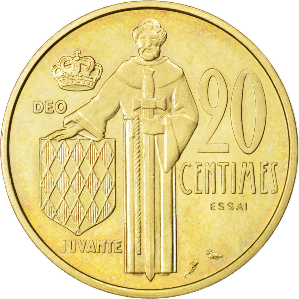 Coin, Monaco, 20 Centimes, 1962, MS(63), Cupro-Aluminium, KM:E46, Gadoury:147