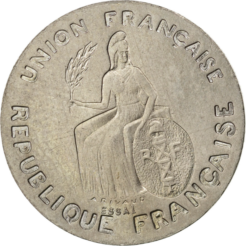 Münze, FRENCH OCEANIA, 50 Centimes, 1948, VZ, Bronze-Nickel, KM:E1