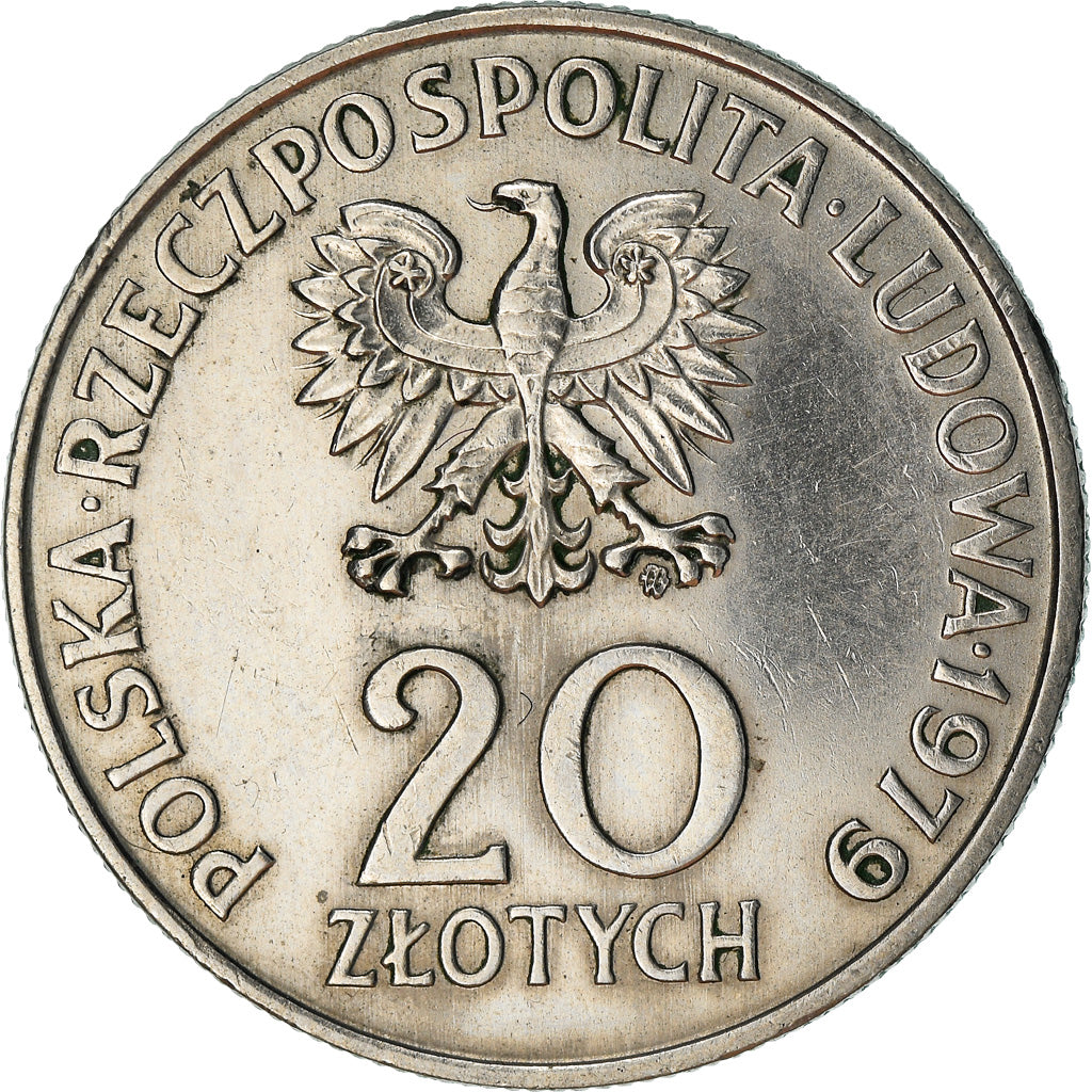 Munten, Polen, 20 Zlotych, 1979, année internationale des enfants, ZF