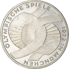 Moneda, ALEMANIA - REPÚBLICA FEDERAL, 10 Mark, 1972, Stuttgart, EBC, Plata