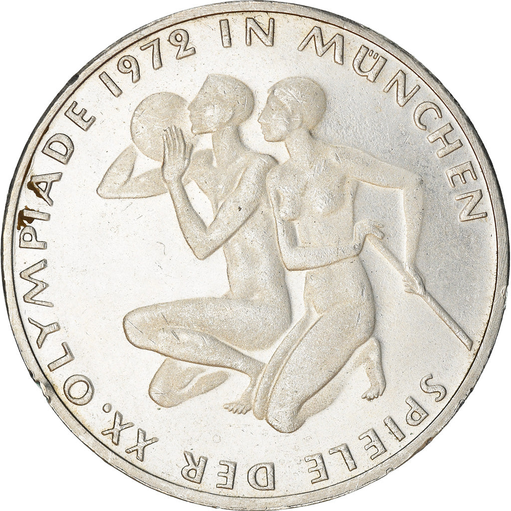 Monnaie, République fédérale allemande, 10 Mark, 1972, Stuttgart, SUP