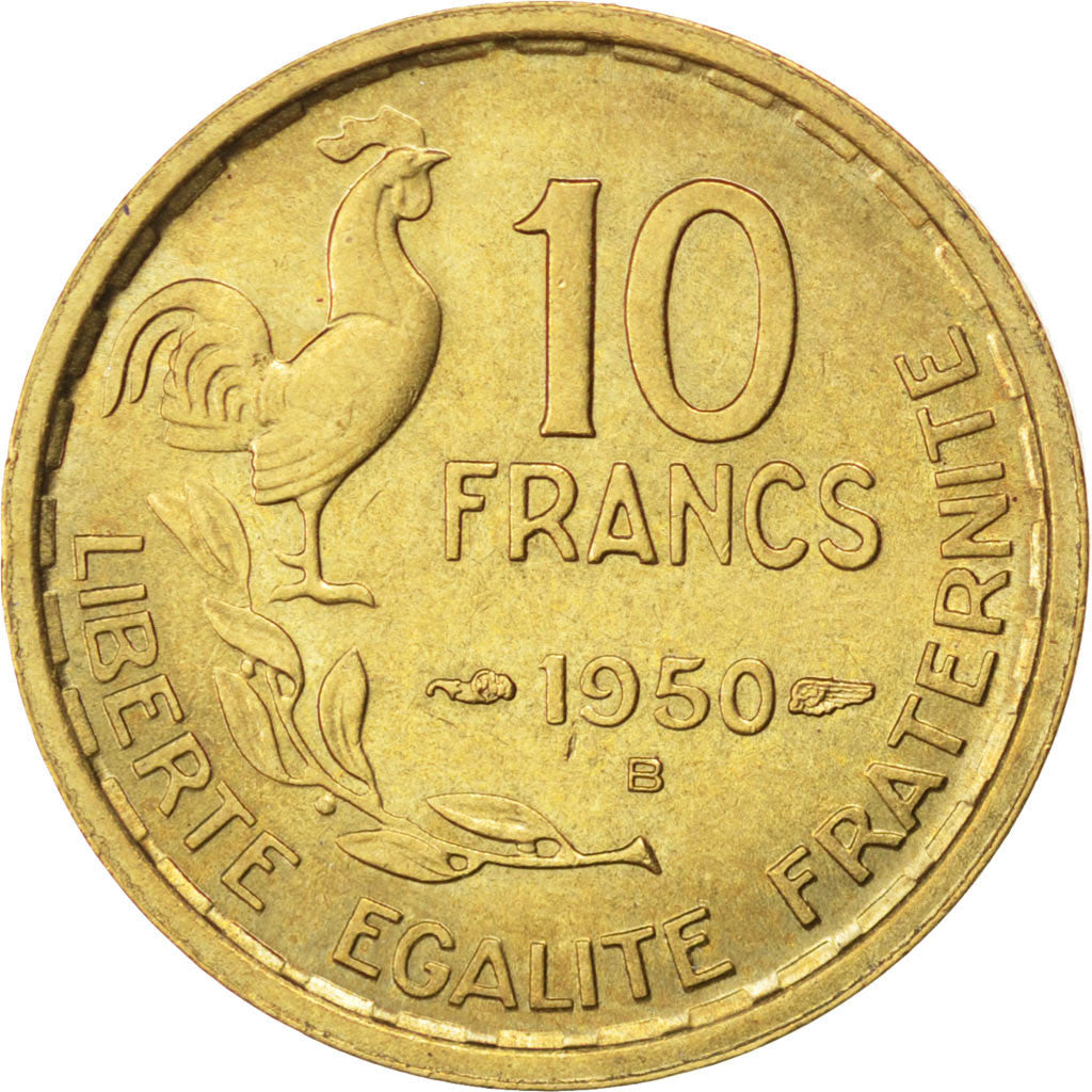 Coin, France, Guiraud, 10 Francs, 1950, Beaumont le Roger, MS(60-62)