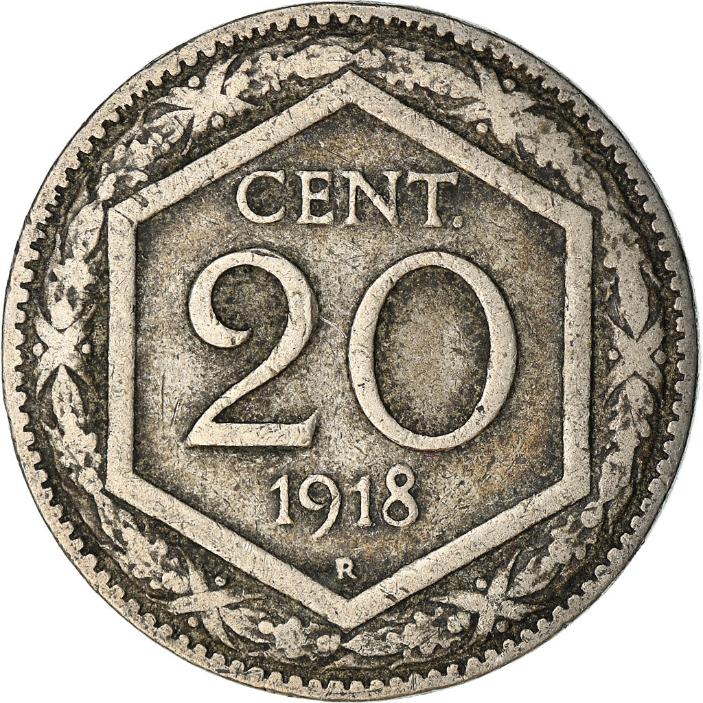Monnaie, Italie, Vittorio Emanuele III, 20 Centesimi, 1918, Rome, B+