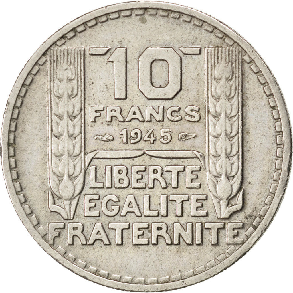 Munten, Frankrijk, Turin, 10 Francs, 1945, ZF, Copper-nickel, KM:908.1