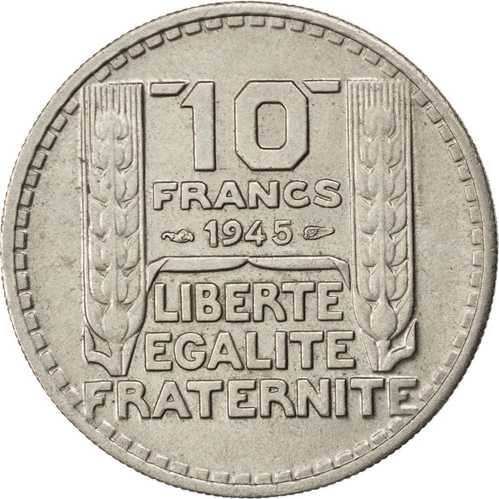 Monnaie, France, Turin, 10 Francs, 1945, SUP, Copper-nickel, KM:908.1
