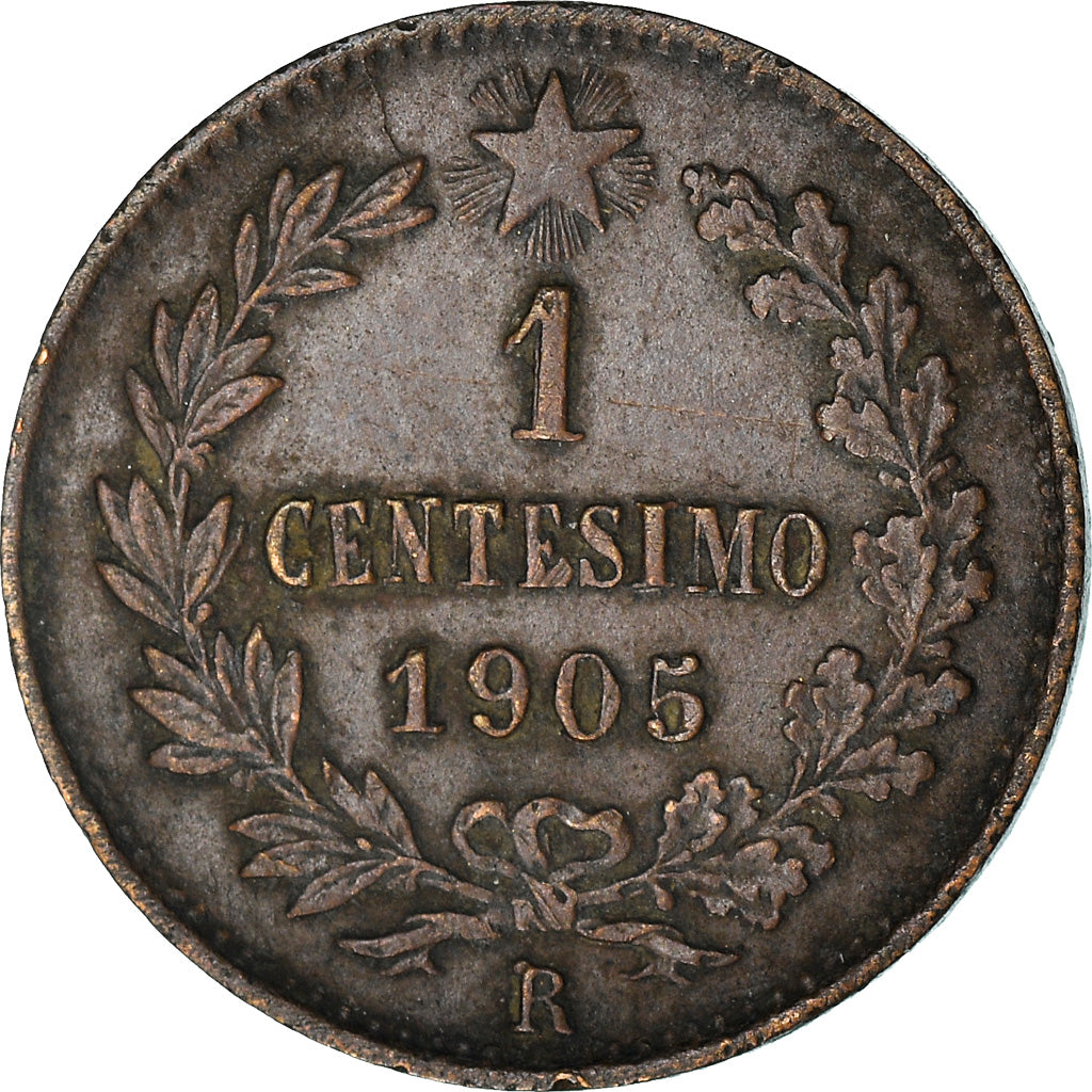 Coin, Italy, Vittorio Emanuele III, Centesimo, 1905, Rome, EF(40-45), Bronze