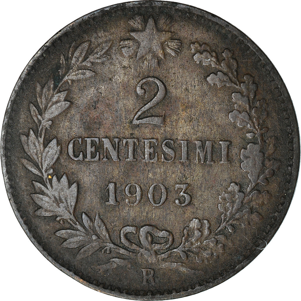 Münze, Italien, Vittorio Emanuele III, 2 Centesimi, 1903, Rome, SS, Bronze